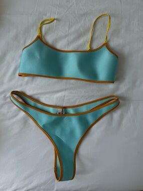 Turquoise TRIANGL swimsuit